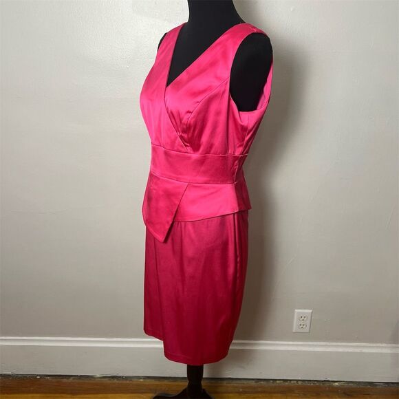 Donna Ricco NY Women's Pink Satin Knee Length Dress Size 12 - Picture 3 of 8